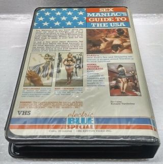 1982 Electric Blue Special Sex Maniac ' s Guide to The USA on VHS Video Tape RARE 4