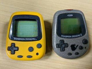 Vintage 95 98 Nintendo Gs Color Pocket Pokemon Pikachu 1 And 2 Rare