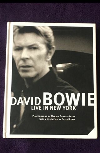 Rare David Bowie Book ‘live In York’ Santos - Kayda 1st Print Hc Concert Photo
