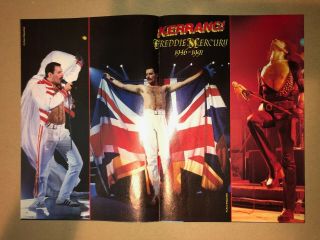 Freddie Mercury QUEEN Rare Poster 1946 - 1991 Kerrang 8 page pull - out 2