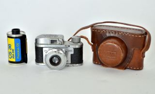 Rare Vintage Rubix 16mm " Spy Camera " With Leather Case