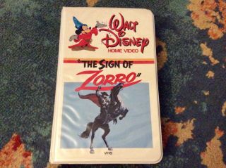 The Sign Of Zorro Vhs Disney Clam Shell Rare Oop