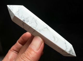 58g Rare Vain White Polished Howlite Dt Wand Point Healing