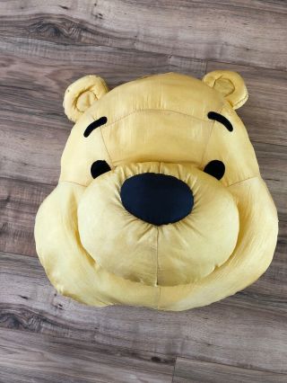 Vintage Winnie The Pooh Disney Large Pillow 3d Head Face 90s Rare 17 " X 16”