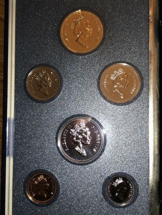 1991 Canadian Specimen Set W/ And Box Rare Low Mintage Quarter