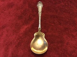 Rare Large Antique Gorham Sterling Silver Preserves Spoon Poppy 7” 48g