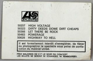 AC/DC,  JUDAS PRIEST - mega rare vintage Grenoble 1979 concert ticket 2