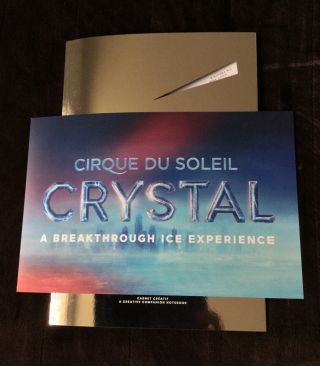 Crystal - Cirque Du Soleil,  Touring Show Souvenir Program Very Rare
