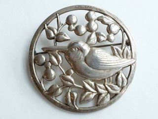 Vintage Norseland Sterling Silver Bird Brooch Pin Rare