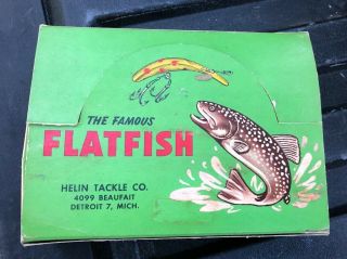 7 Lures In Display Box Flatfish Lure,  Helin Tackle Company F7 Lo Rare