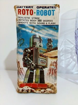 Rare Vintage " Roto - Robot " Robot Box Frankonia Japan 1960 
