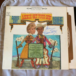 Doris Day Autographs " Annie Get Your Gun " Rare Stereo Movie Soundtrack Record