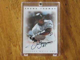 Frank Thomas Autograph Card In 1996 Leaf Signature Series Silver Sp & Rare
