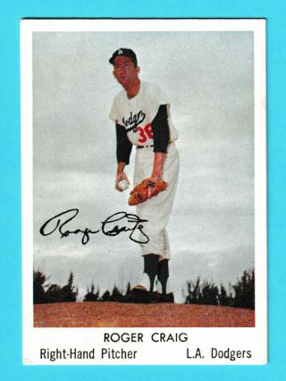 1960 Bell Brand Roger Craig Los Angeles Dodgers 15 Rare (kcr)