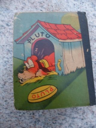 Pluto The Pup Dog Big Little Book Vintage Walt Disney Rare HTF Hard Cover 2