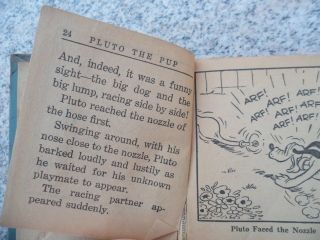 Pluto The Pup Dog Big Little Book Vintage Walt Disney Rare HTF Hard Cover 5