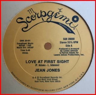 Electro Boogie 12 " Jean Jones - Love At First Sight Scorpgemi - Rare 
