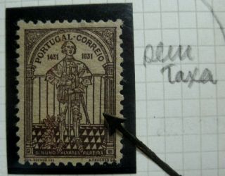 Portugal Rare Stamp - 1931 Md 542 4$50 Error No Value Printed - Rare