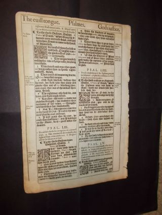 1611 KJV Bible - David ' s Confession - Psalm 51 - Folio - RARE - 1st Ed.  - 2nd Printing 2