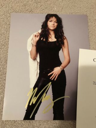 Photo 8.  5x11 1d Michelle Rodriguez Autographed Hand Signed Authentic Rare