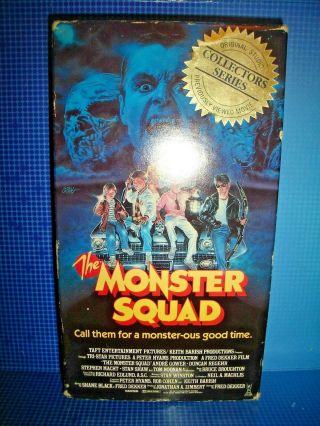 Rare The Monster Squad Vhs 1987 Collectors Series Stan Winston Monsters Comedy
