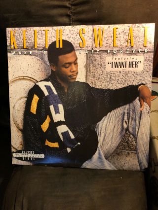 Keith Sweat - Make It Last Forever 1987 Lp Vg,  /vg,  Elektra Rare Promo