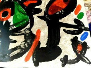 Magnificent Rare Joan Miro 1970 Ronde Nuit (Night Watch) Color Lithograph 2