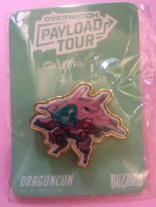 Blizzcon Dragoncon 2018 Overwatch Payload Tour D.  Va Pin Gold Dva Blizzard Rare