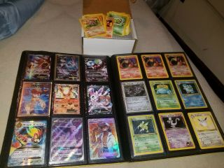 Pikachu Binder Full Of (1999 - 2017) Holos & Rares,  Box Of Bulk Pokemon Cards