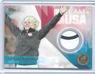 Rare 2016 Topps Olympic Megan Rapinoe Gold Relic Card 16/25 World Cup Soccer