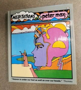 Peter Max Meditations Hard Cover 1972 Rare See Pictures