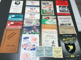 Various Rugby League Progs Rare 1946,  & 1953 1954 1955 1957 Challenge Cup Final