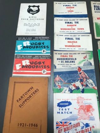 Various Rugby league progs RARE 1946,  & 1953 1954 1955 1957 Challenge Cup final 2