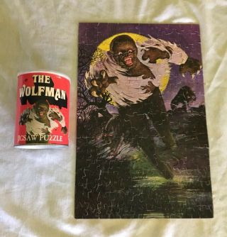 Vintage 1974 APC Jigsaw Puzzle In Can The Wolfman,  Complete Rare Fun One Owner 4