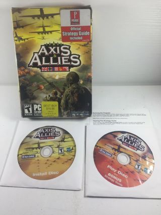 Axis & Allies Pc Game Timegate Ati Old Rare Vintage Cd - Rom Fame