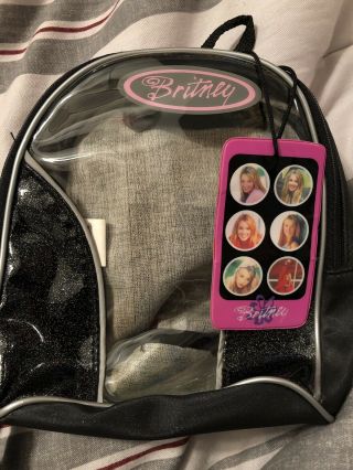 Britney Spears Rare Mini Backpack With Show Ticket Pass.  Britney Brands Inc 2000