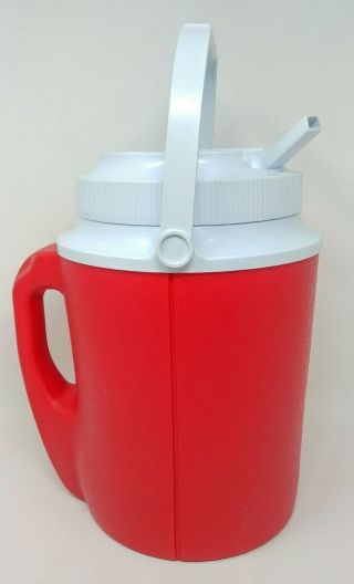 Vtg Rubbermaid/gott Red Thermal 1 Gallon Water Cooler 1524 Two Handles Very Rare