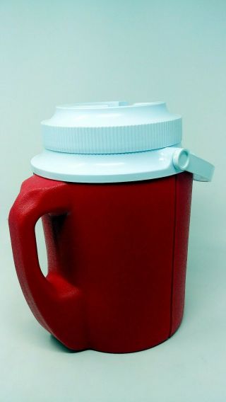 VTG Rubbermaid/Gott Red Thermal 1 Gallon Water Cooler 1524 Two Handles VERY RARE 5