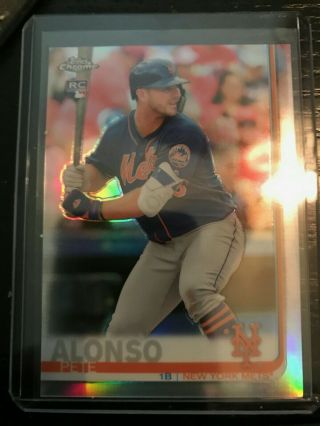 Mets Pete Alonso 2019 Topps Chrome Rc Refractor Rare Card Must Have