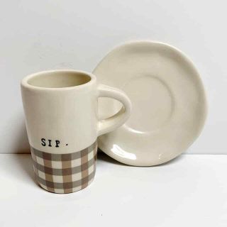 RAE DUNN Espresso Cup with Saucer 