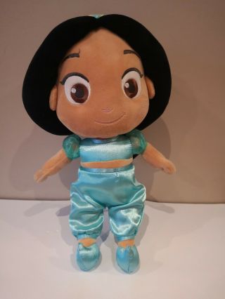 Disney Store Exclusive Plush Toddler Princess Jasmine Doll Aladdin 12 " 2015 Rare