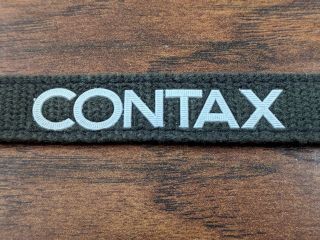 Rare CONTAX TVS III Neck Strap braided nylon,  leather,  & webbed cotton canvas 3