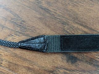 Rare CONTAX TVS III Neck Strap braided nylon,  leather,  & webbed cotton canvas 5