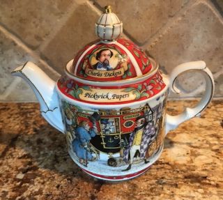 Rare Vintage Sadler Teapot Pickwick Papers Charles Dickens Made In England