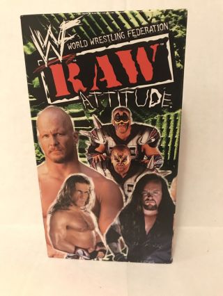 Raw Attitude Rare Wwf Pro Wrestling Vhs 1998 Raw & War Zone Stone Cold