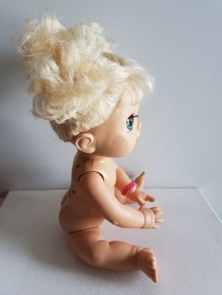 Baby Alive Doll MY REAL BABY 2009 Soft Face RARE Blonde Blue Eyes Interactive 4