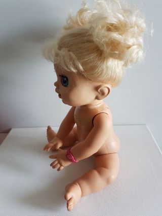 Baby Alive Doll MY REAL BABY 2009 Soft Face RARE Blonde Blue Eyes Interactive 5