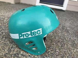 Vintage Pro - Tec Skateboard Helmet Rare Aqua Color Bmx Helmet 1980’s Usa Made