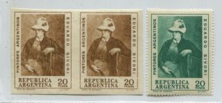 Argentina 1967 Rare Essay Proof Variety Stamp Mnh Woman Hat Painting 73188