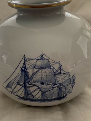 SPODE TRADE WINDS BLUE Globe Vase RARE 5